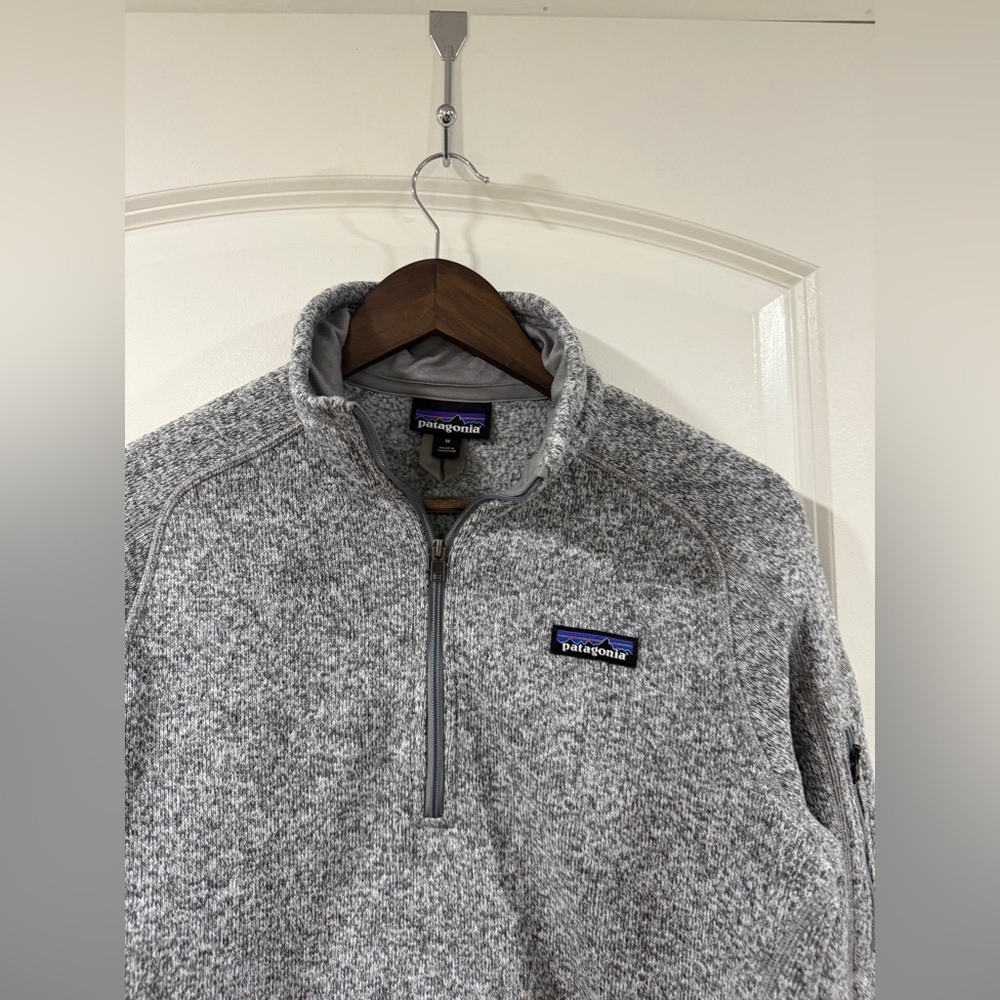 Patagonia Better Sweater Women’s Medium 1/4 Zip Gray Fleece Pullover - Picture 3 of 11